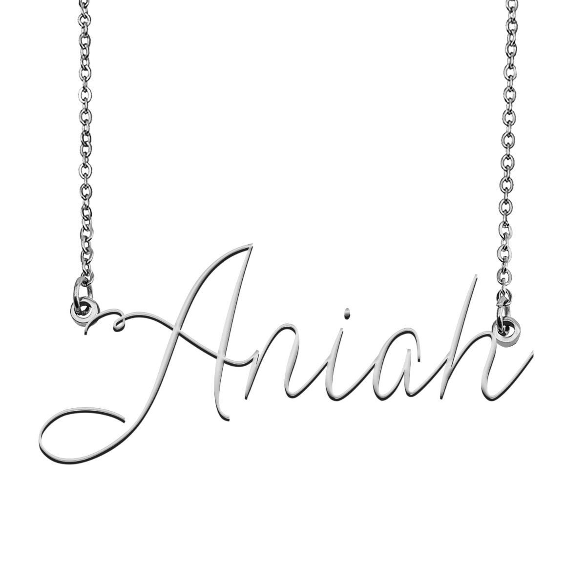 Aniah Name Necklace Custom Personalized Name Plate Jewelry for Birthday ...