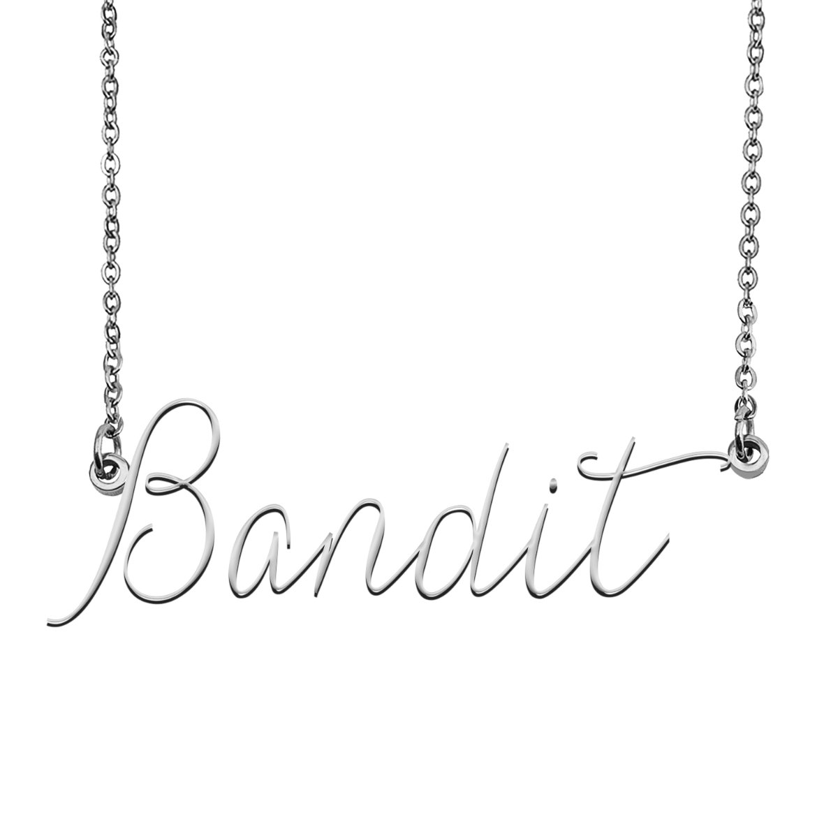 Bandit Name Necklace Custom Personalized Name Plate Jewelry for ...