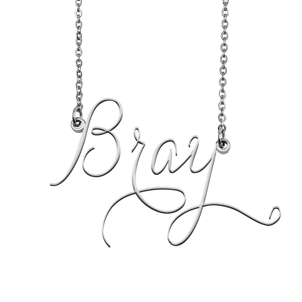 Bray Name Necklace Custom Personalized Name Plate Jewelry for Birthday