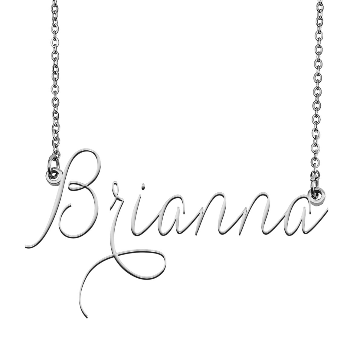 Brianna Name Necklace Custom Personalized Name Plate Jewelry for