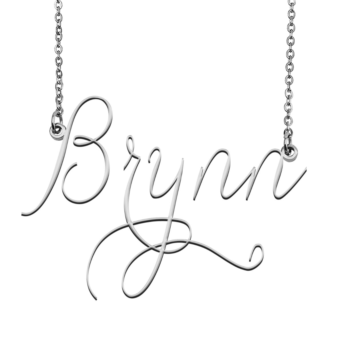 Brynn Name Necklace Custom Personalized Name Plate Jewelry for Birthday