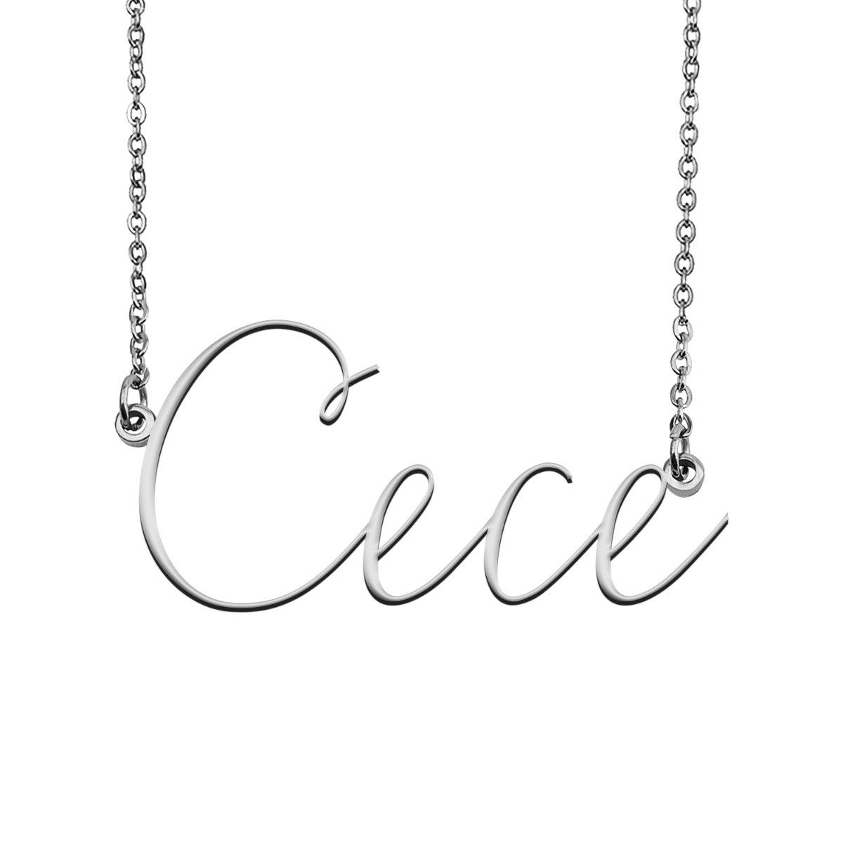 Cece Name Necklace Custom Personalized Name Plate Jewelry for Birthday