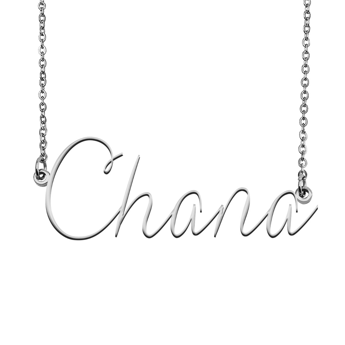 Chana Name Necklace Custom Personalized Name Plate Jewelry for Birthday Christmas Gift