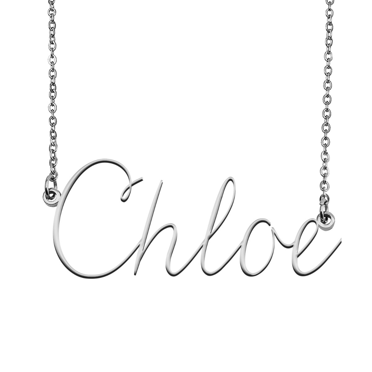 Chloe Name Necklace Custom Personalized Name Plate Jewelry for Birthday ...