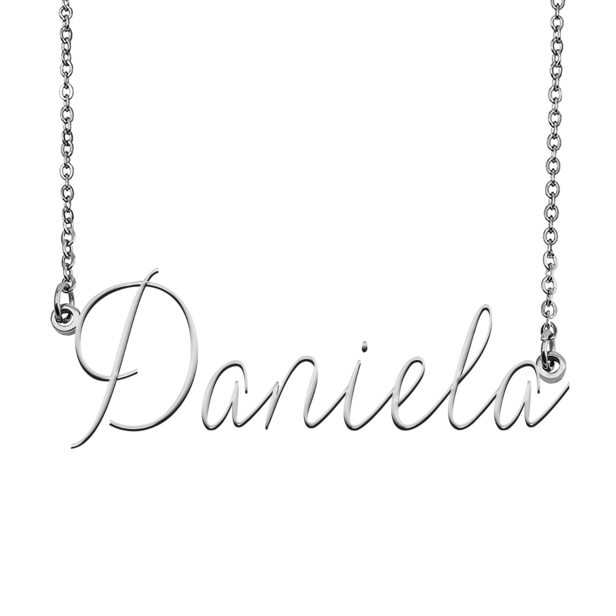 Daniela Name Necklace Custom Personalized Name Plate Jewelry for