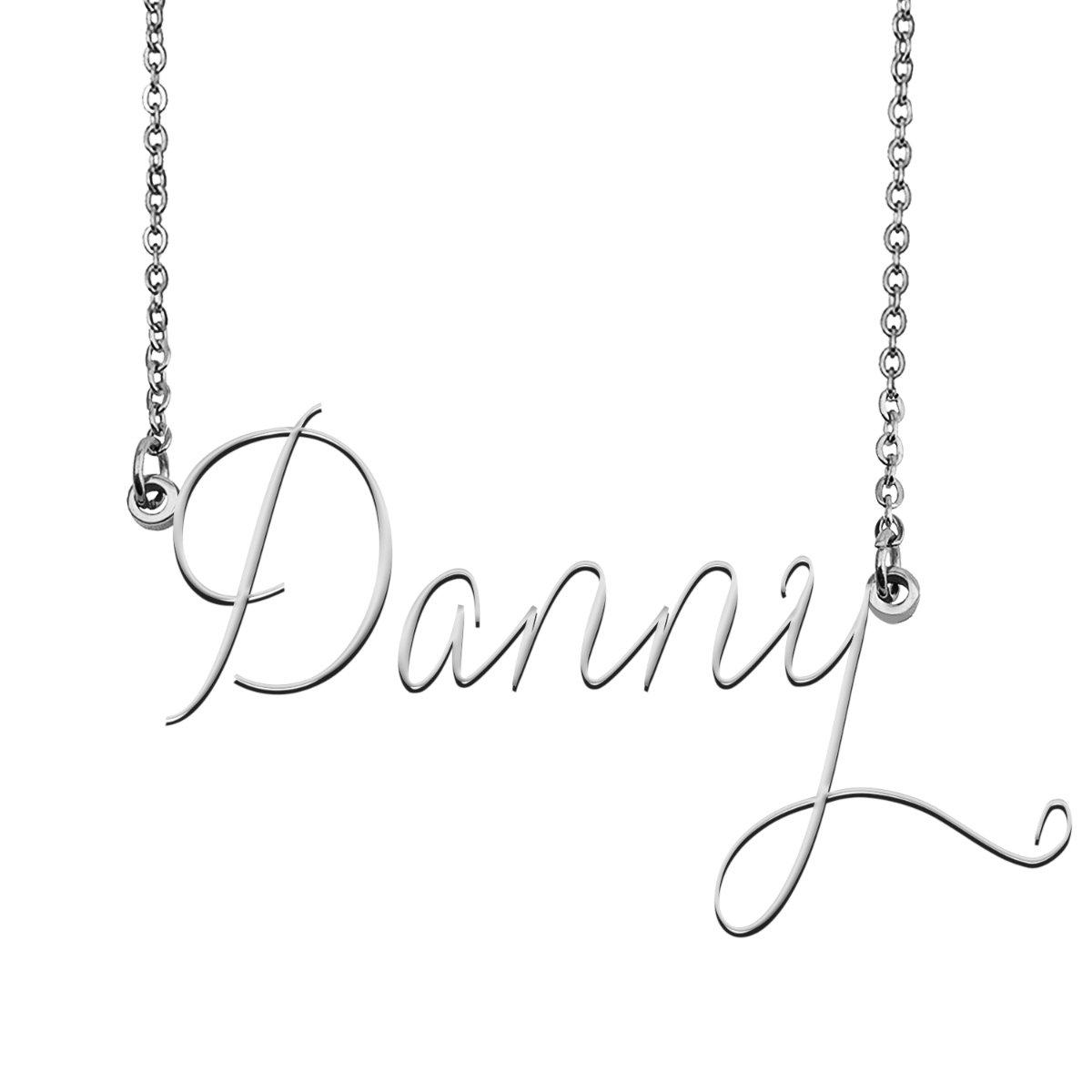 Danny Name Necklace Custom Personalized Name Plate Jewelry for Birthday ...