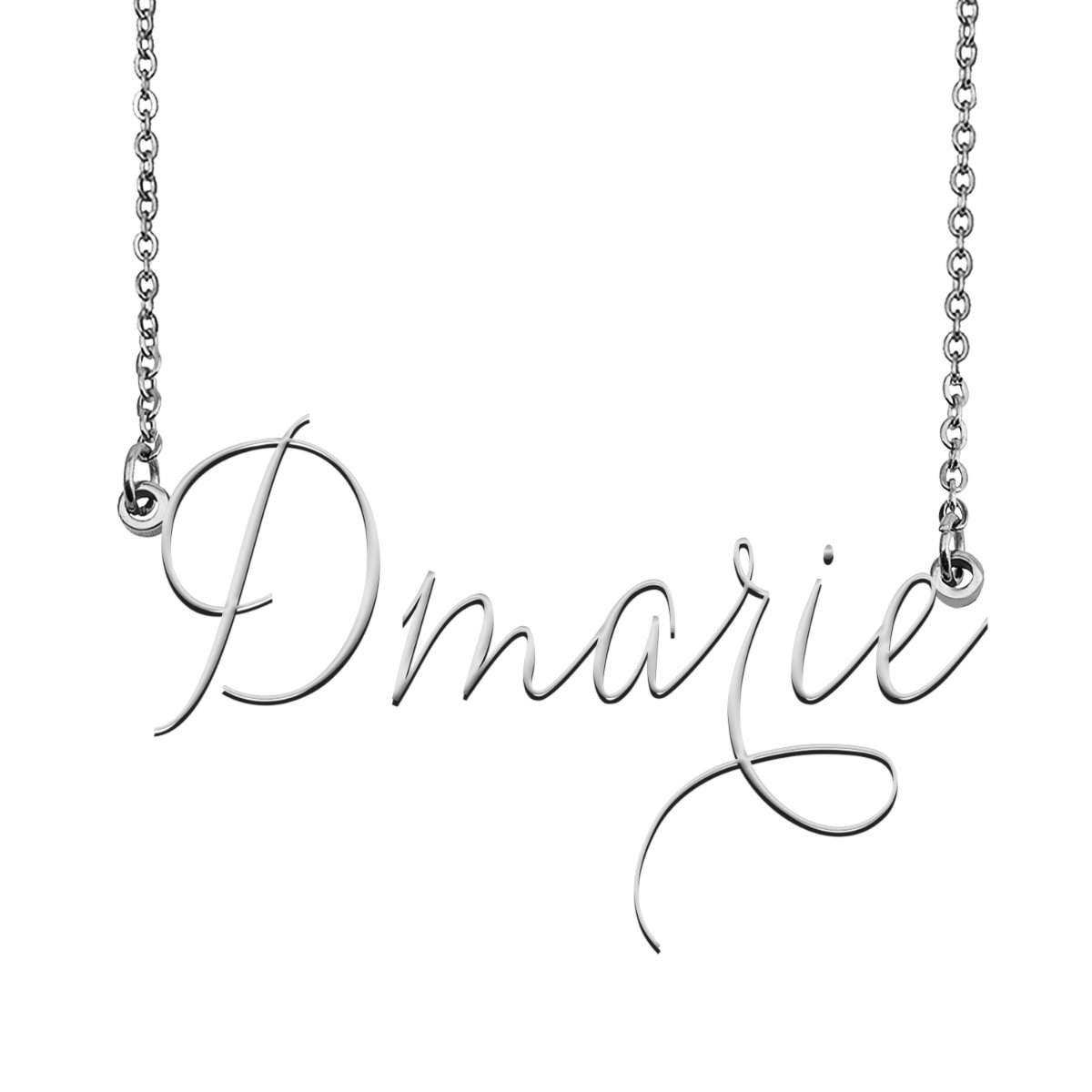 Dmarie Name Necklace Custom Personalized Name Plate Jewelry for ...