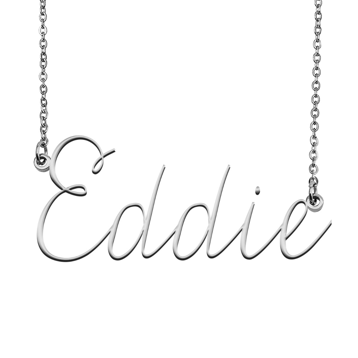 Eddie Name Necklace Custom Personalized Name Plate Jewelry for Birthday