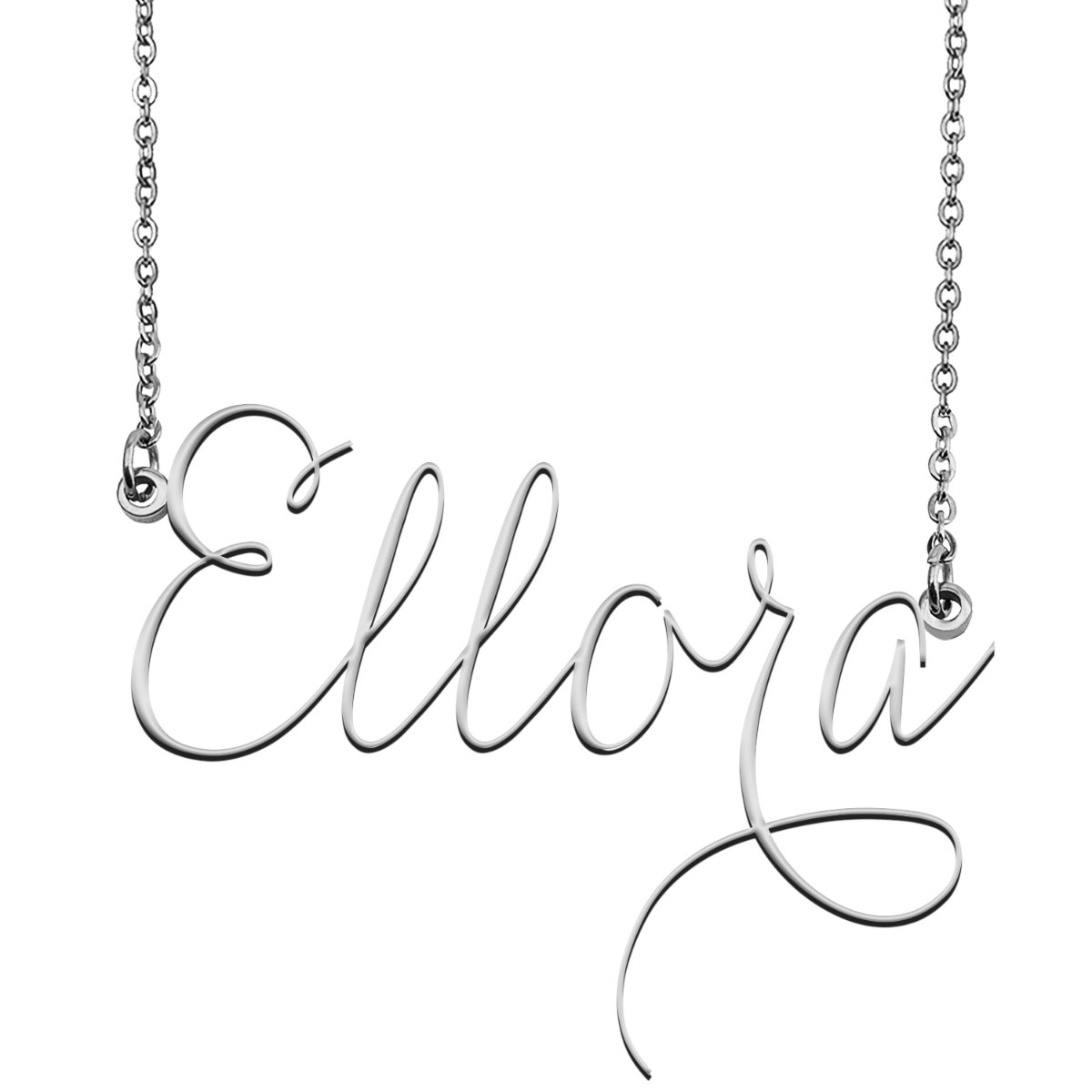 Ellora Name Necklace Custom Personalized Name Plate Jewelry for