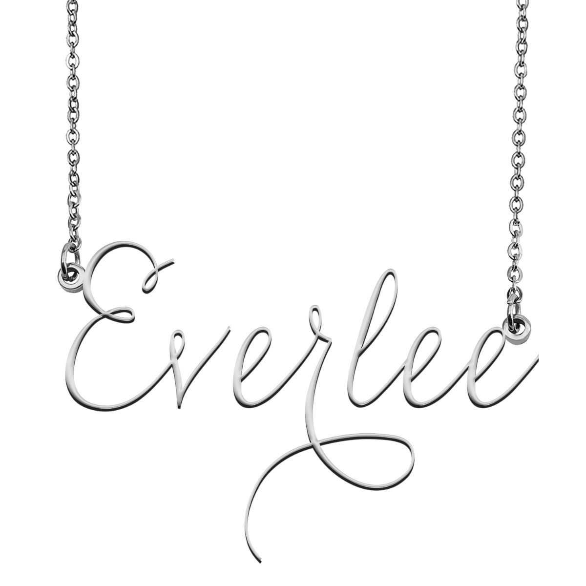 Everlee Name Necklace Custom Personalized Name Plate Jewelry for ...