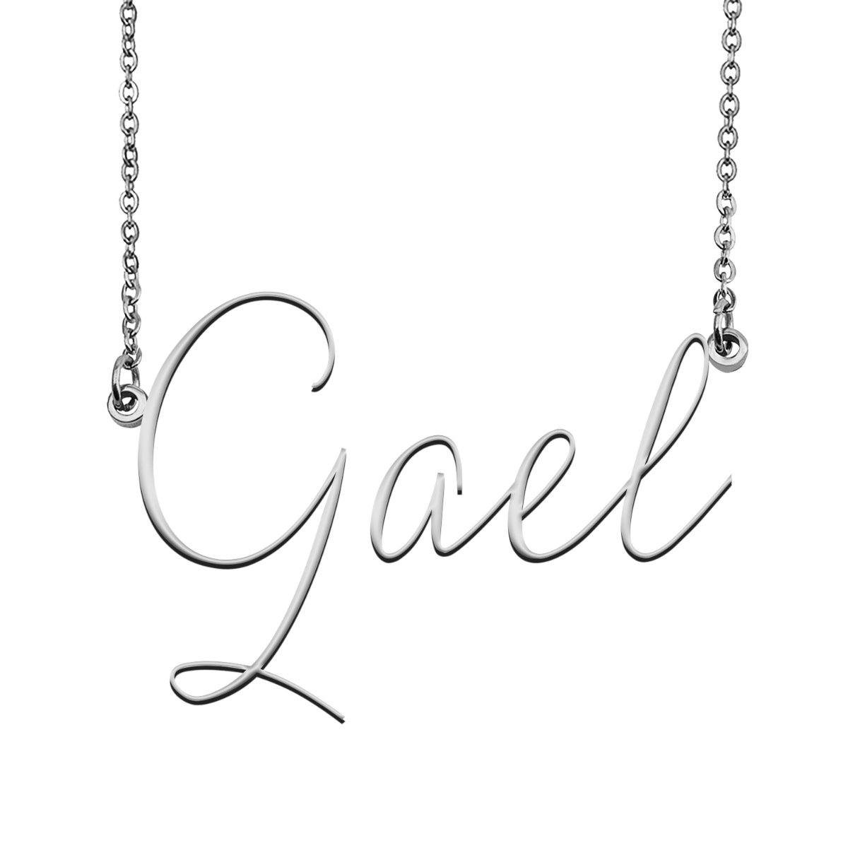 Gael Name Necklace Custom Personalized Name Plate Jewelry for Birthday ...