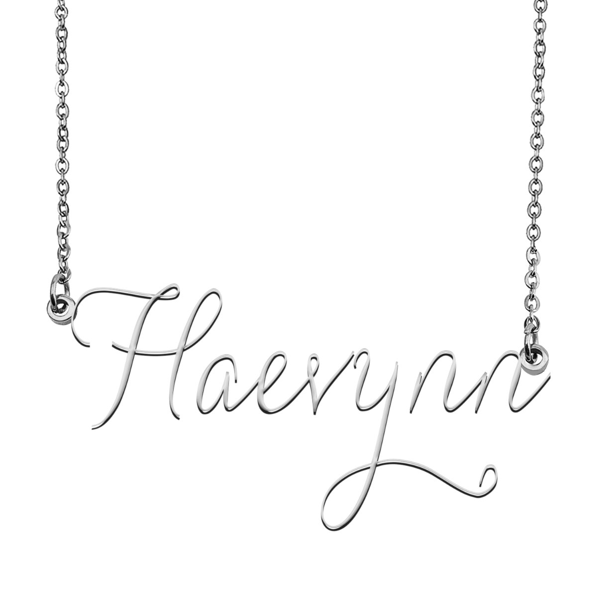 Haevynn Name Necklace Custom Personalized Name Plate Jewelry For