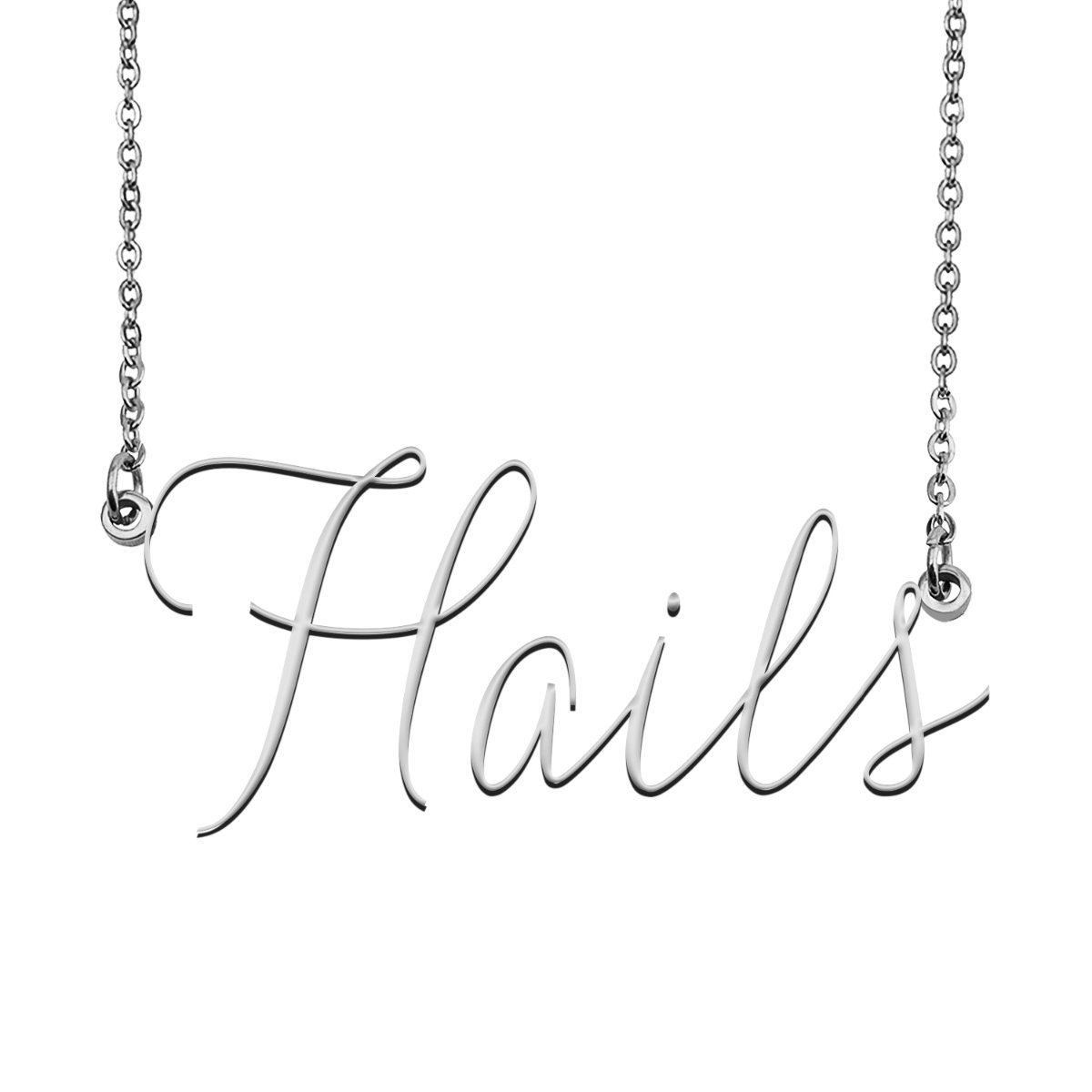 Hails Name Necklace Custom Personalized Name Plate Jewelry For Birthday