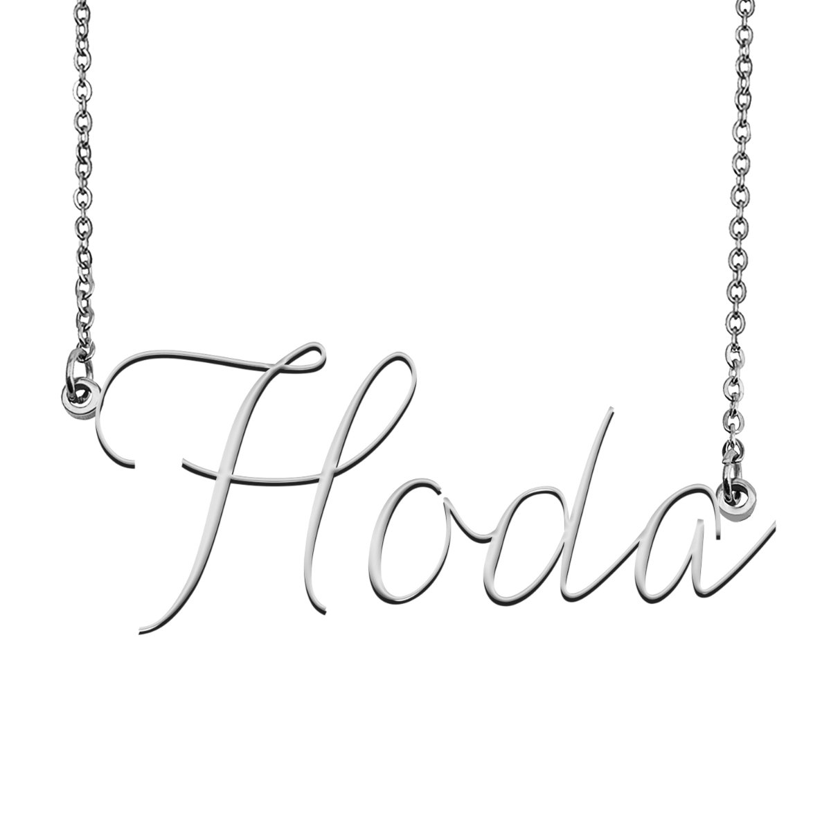 Hoda Name Necklace Custom Personalized Name Plate Jewelry for Birthday Christmas Gift