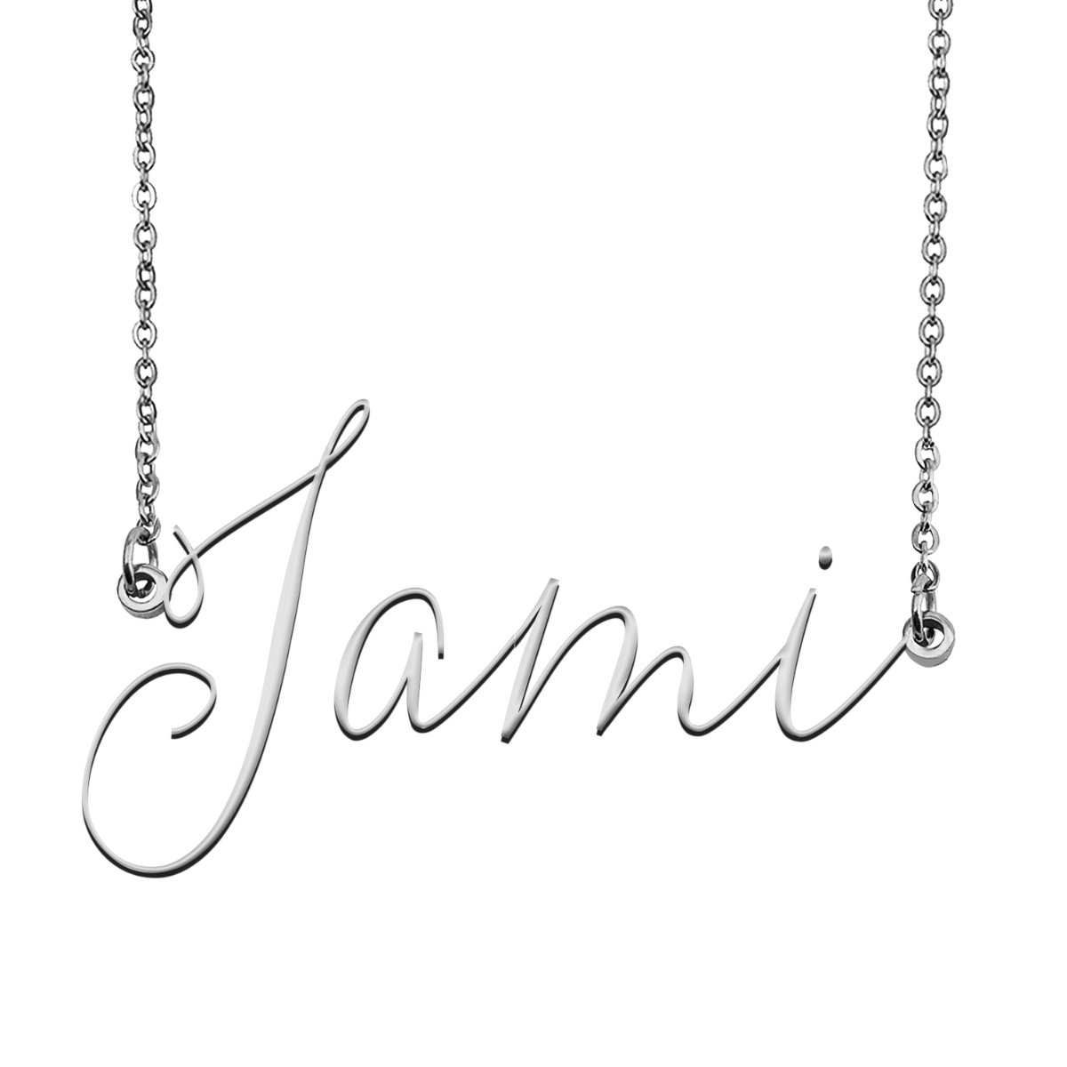 Jami Name Necklace Custom Personalized Name Plate Jewelry for Birthday ...