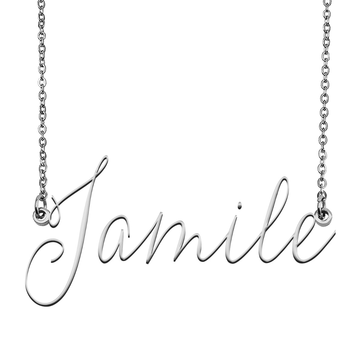Jamile Name Necklace Custom Personalized Name Plate Jewelry for ...