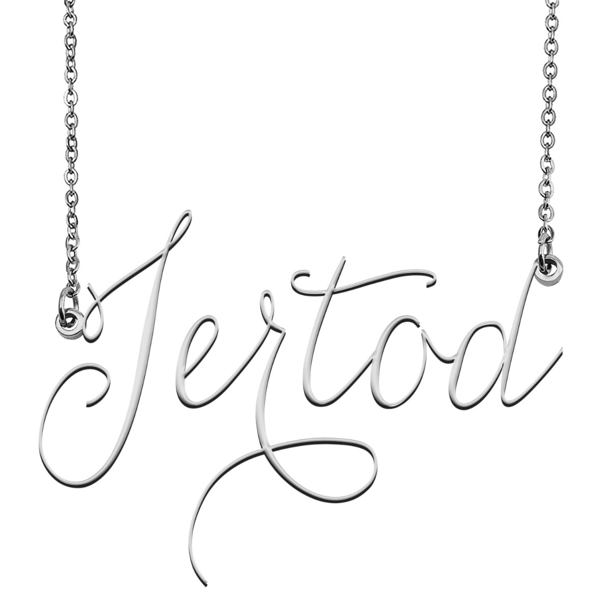 Jertod Name Necklace Custom Personalized Name Plate Jewelry For