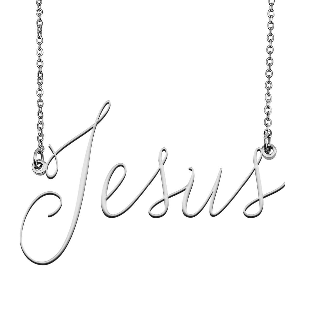 Jesus Name Necklace Custom Personalized Name Plate Jewelry for Birthday Christmas Gift