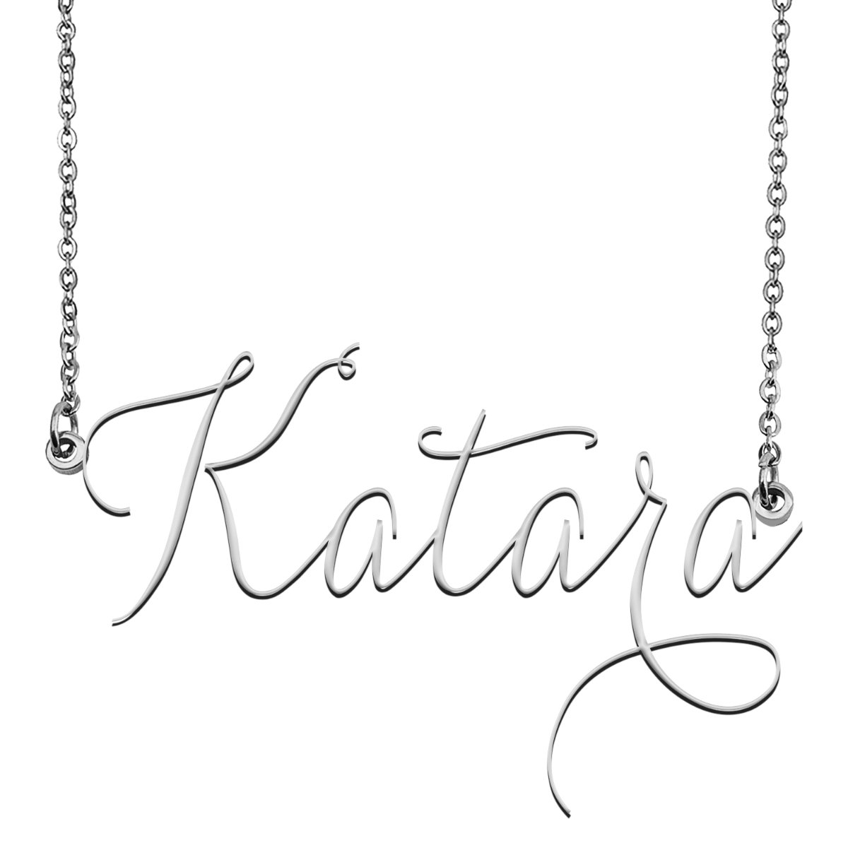 Katara Name Necklace Custom Personalized Name Plate Jewelry for