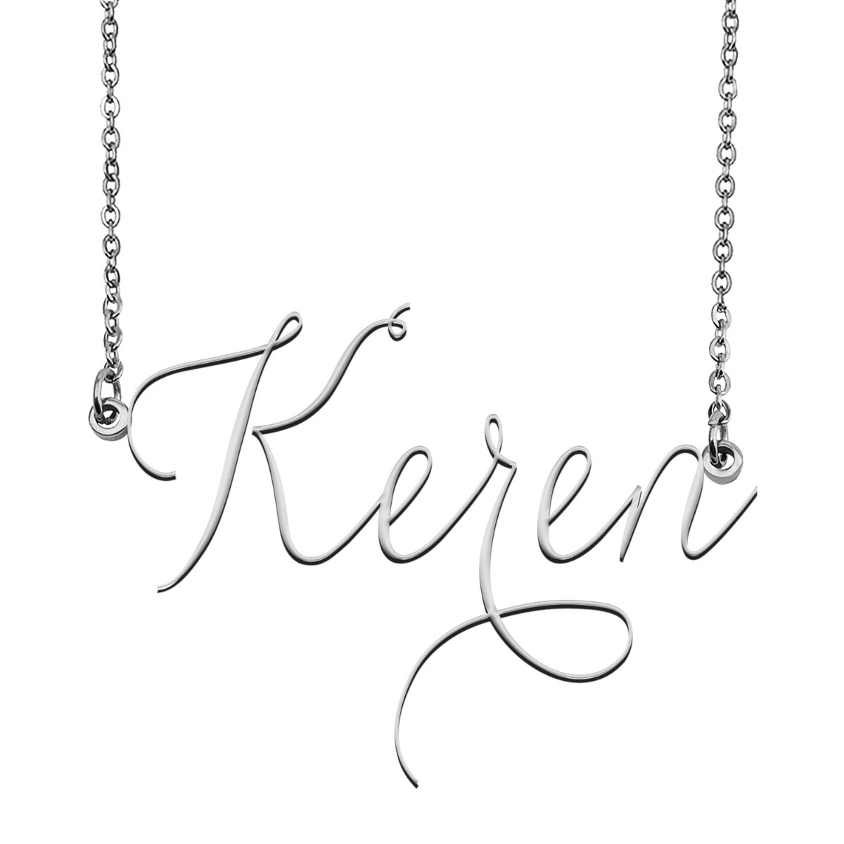 Keren Name Necklace Custom Personalized Name Plate Jewelry For Birthday Christmas T 7041