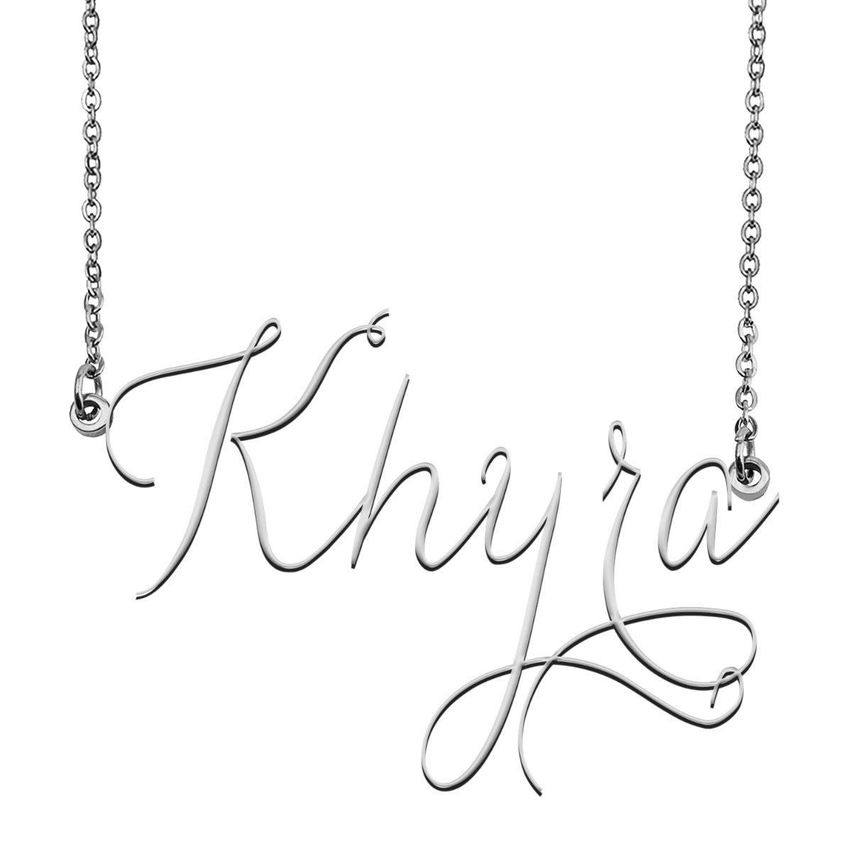 Khyra Name Necklace Custom Personalized Name Plate Jewelry For Birthday