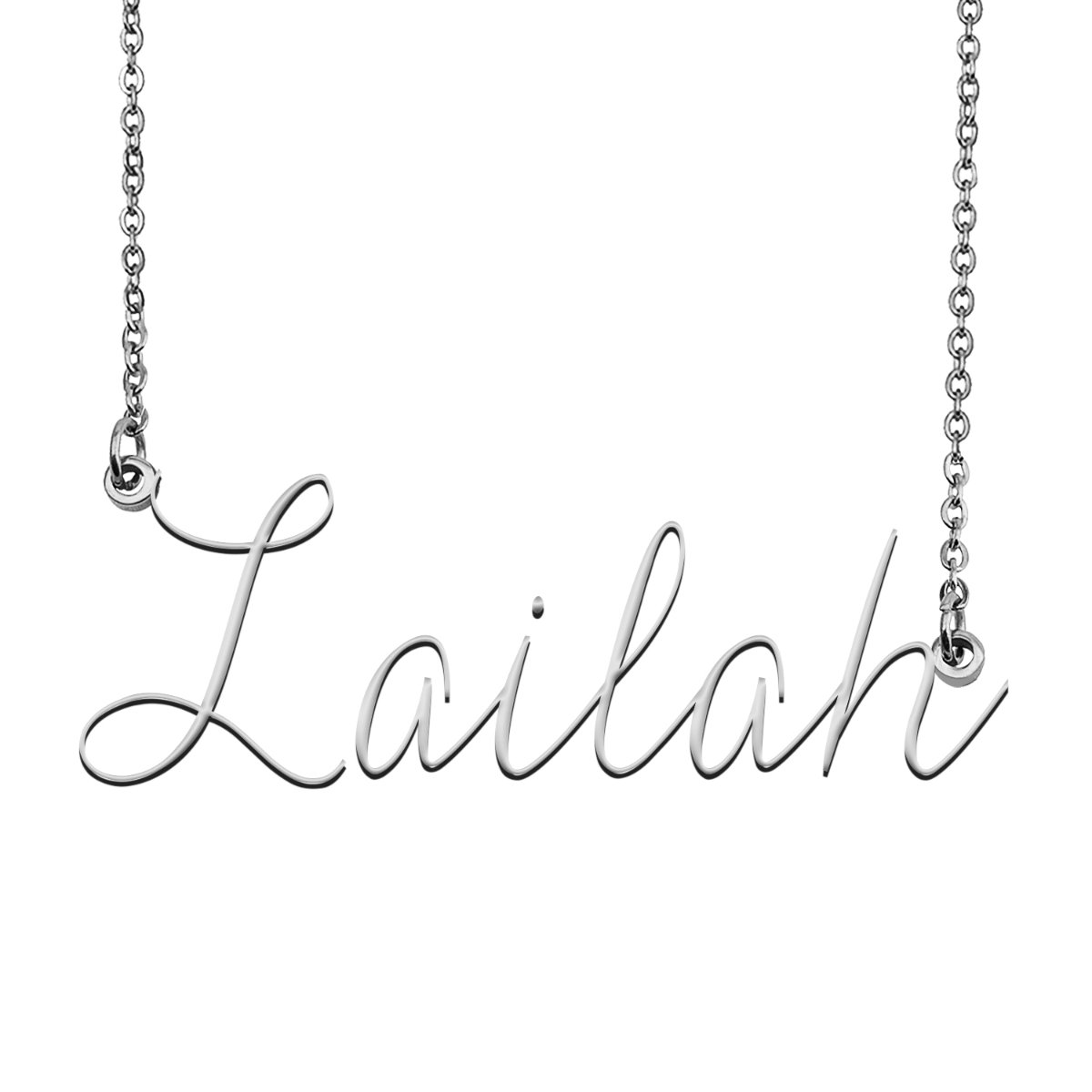 Lailah Name Necklace Custom Personalized Name Plate Jewelry for