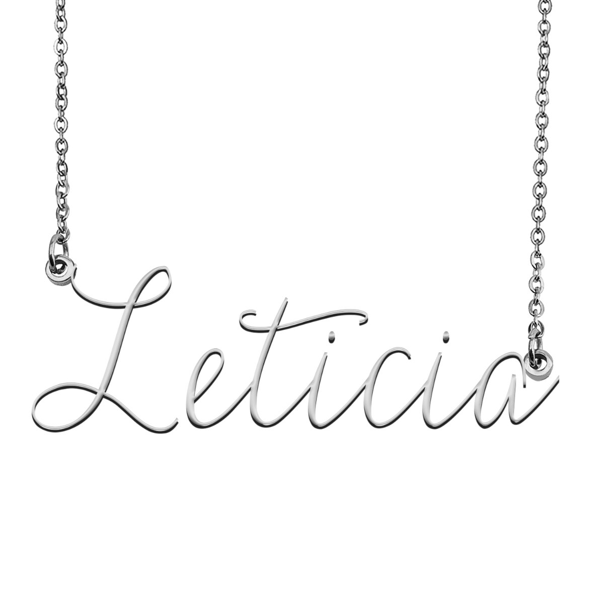 Leticia Name Necklace Custom Personalized Name Plate ...