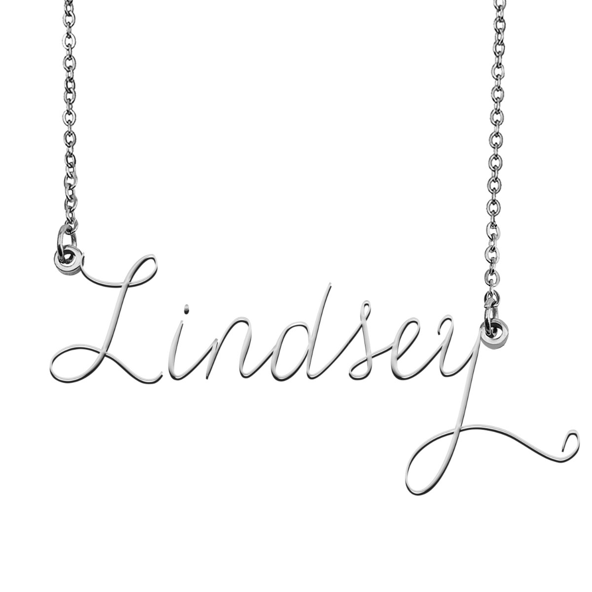 Lindsey Name Necklace Custom Personalized Name Plate Jewelry for ...