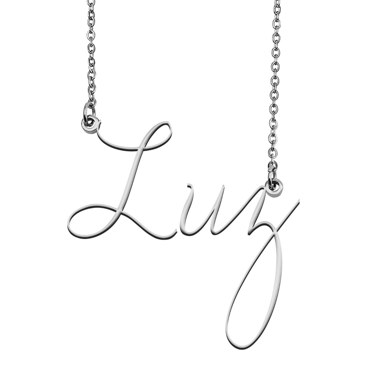 Luz Name Necklace Custom Personalized Name Plate Jewelry for Birthday ...