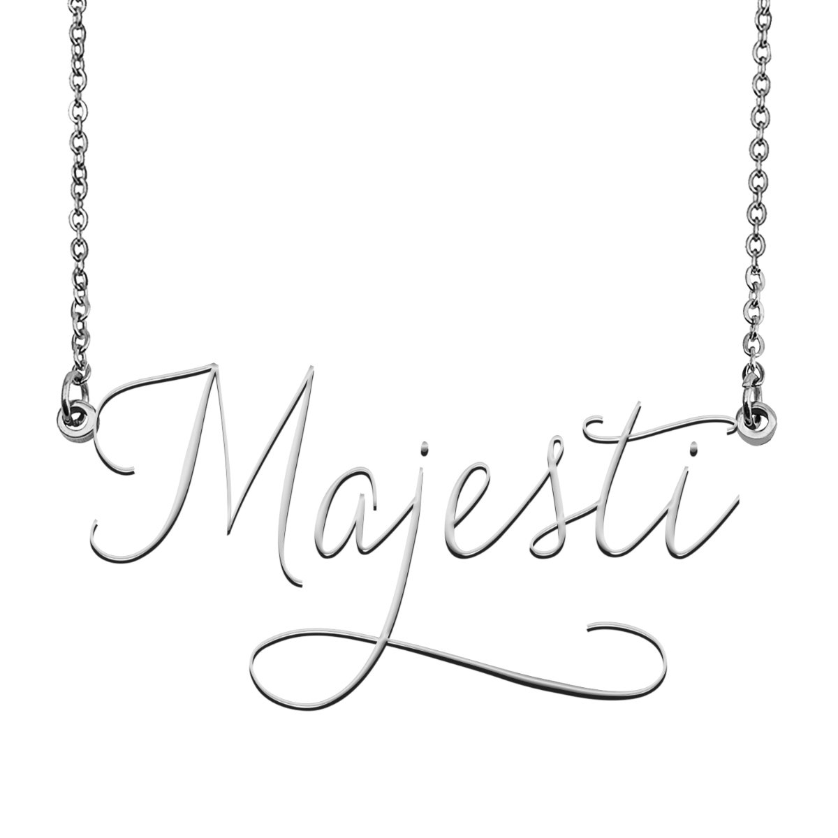 Majesti Name Necklace Custom Personalized Name Plate Jewelry for ...