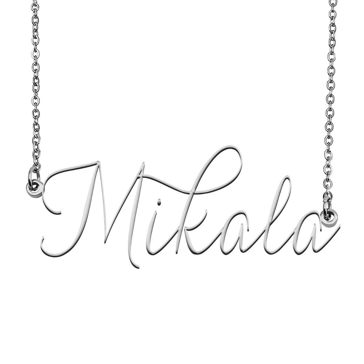 Mikala Name Necklace Custom Personalized Name Plate Jewelry For