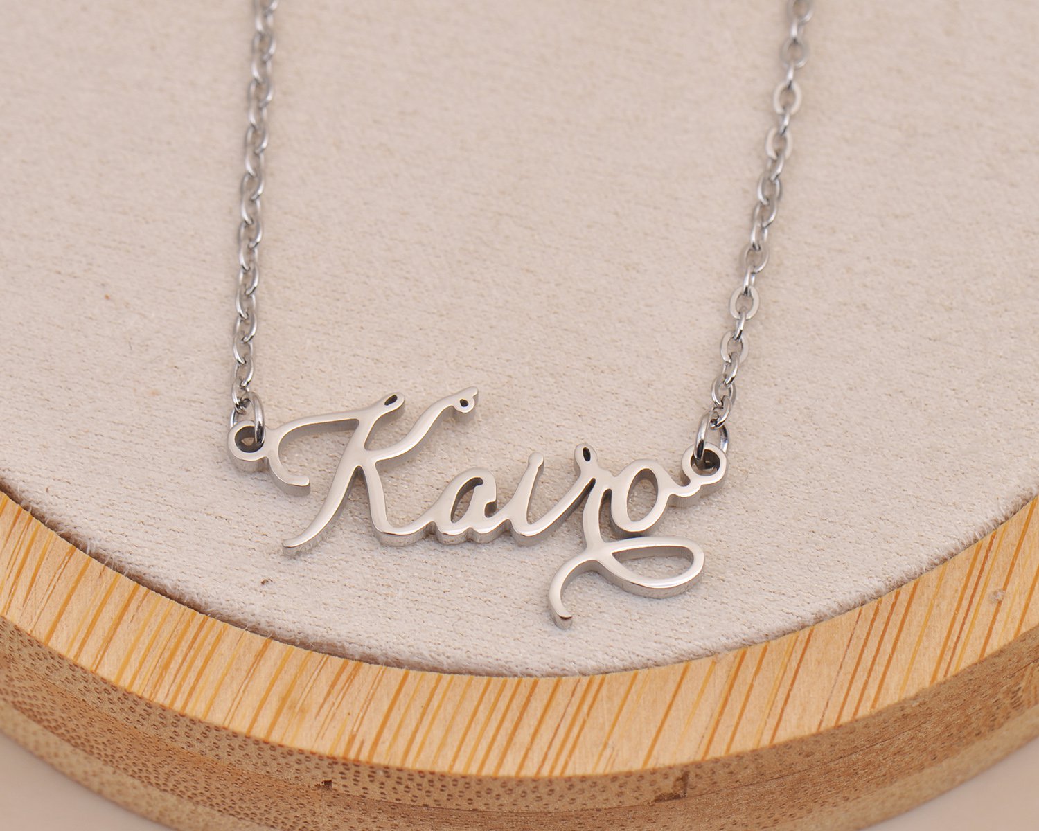 Niharika Name Necklace Custom Personalized Name Plate Jewelry for
