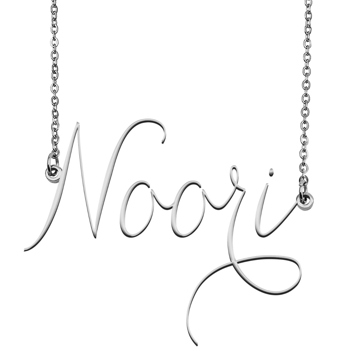 Noori Name Necklace Custom Personalized Name Plate Jewelry for Birthday
