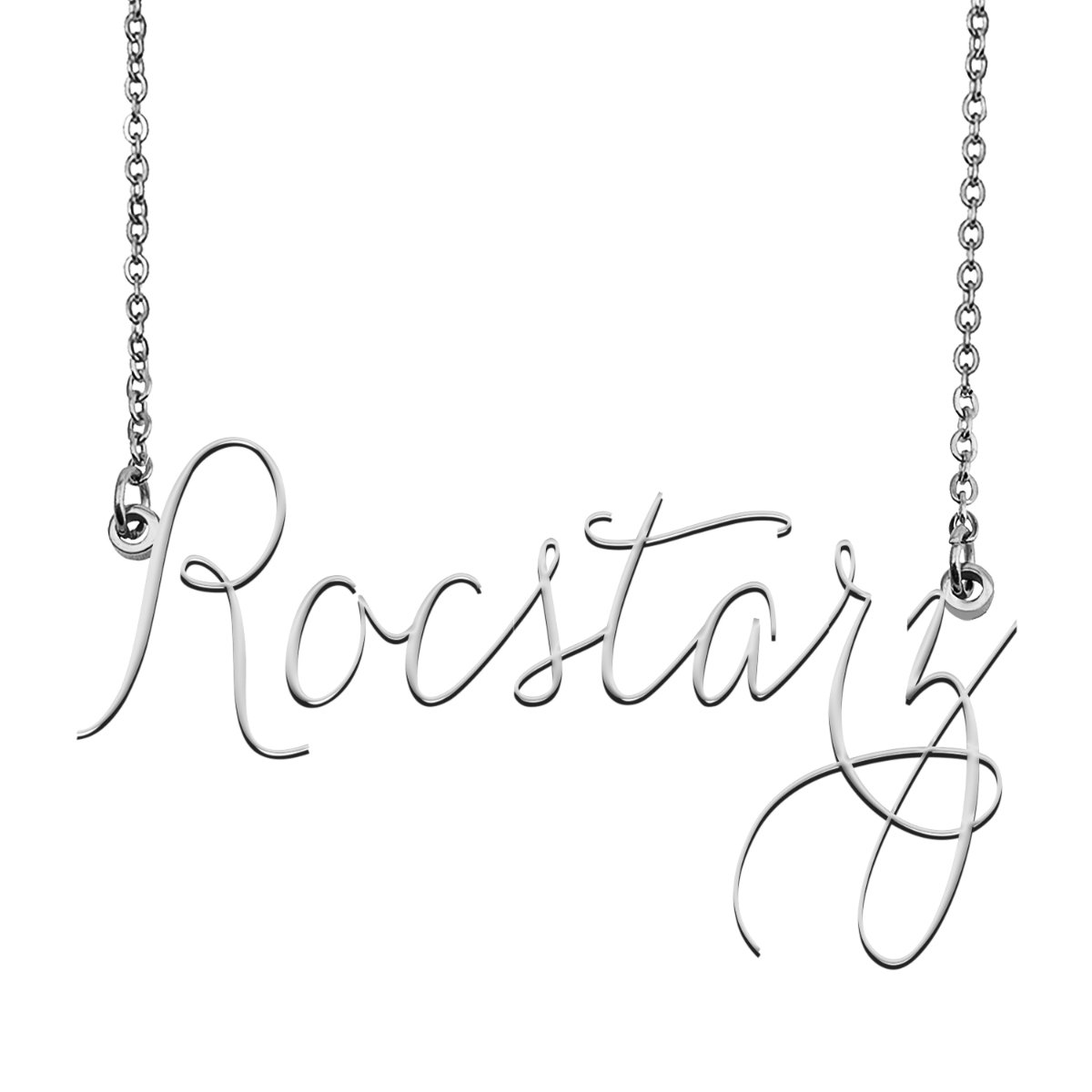 Rocstarz Name Necklace Custom Personalized Name Plate Jewelry For