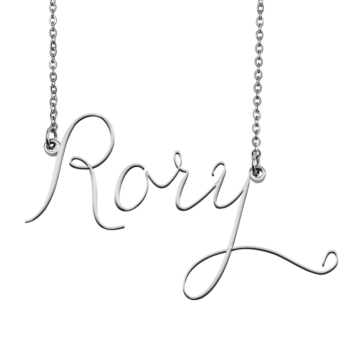 Rory Name Necklace Custom Personalized Name Plate Jewelry For Birthday 
