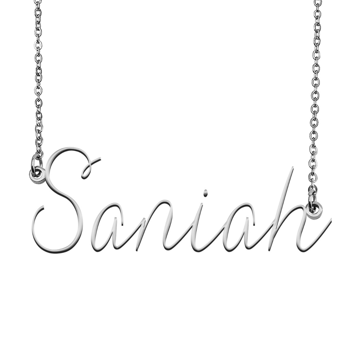 Saniah Name Necklace Custom Personalized Name Plate Jewelry for ...