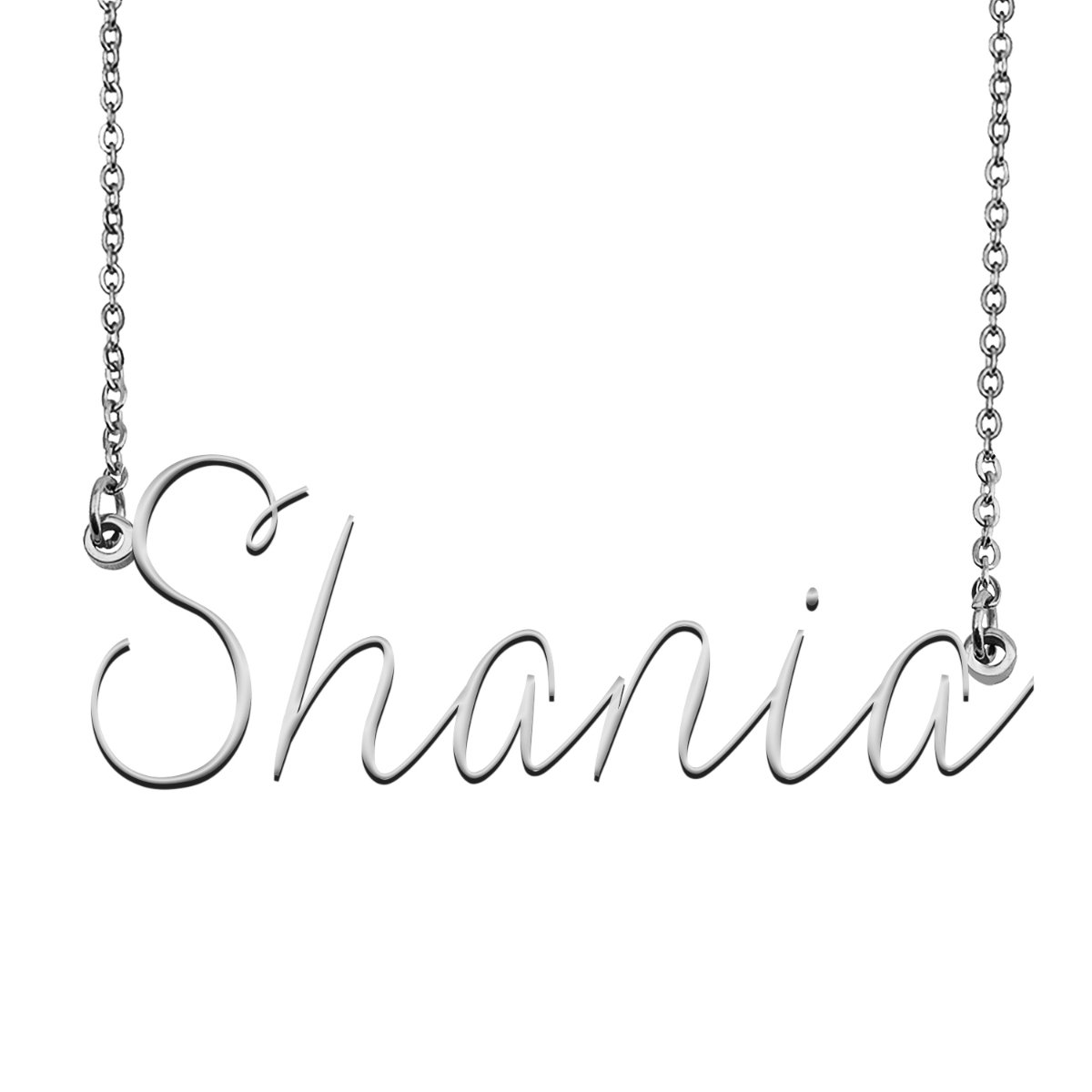 Shania Name Necklace Custom Personalized Name Plate Jewelry for ...