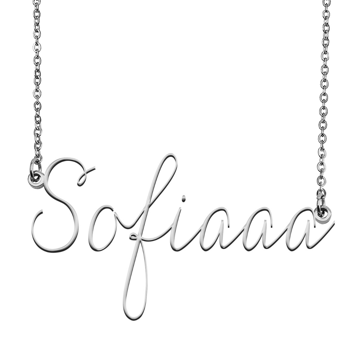 Sofiaaa Name Necklace Custom Personalized Name Plate Jewelry for ...