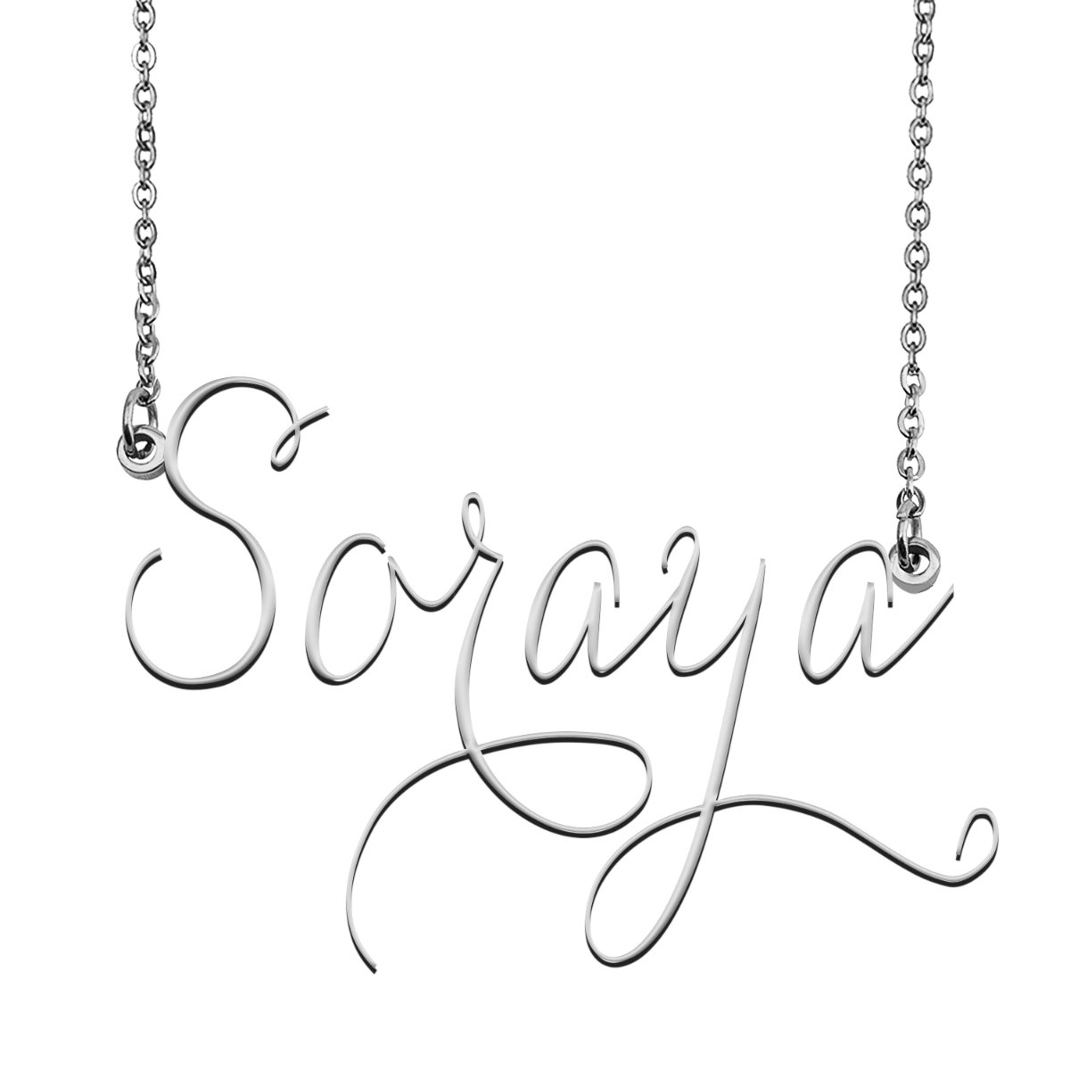 Soraya Name Necklace Custom Personalized Name Plate Jewelry for