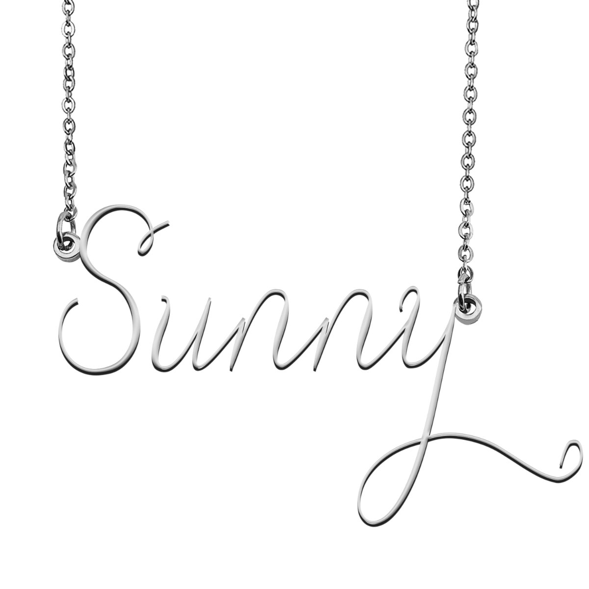 Sunny Name Necklace Custom Personalized Name Plate Jewelry for Birthday