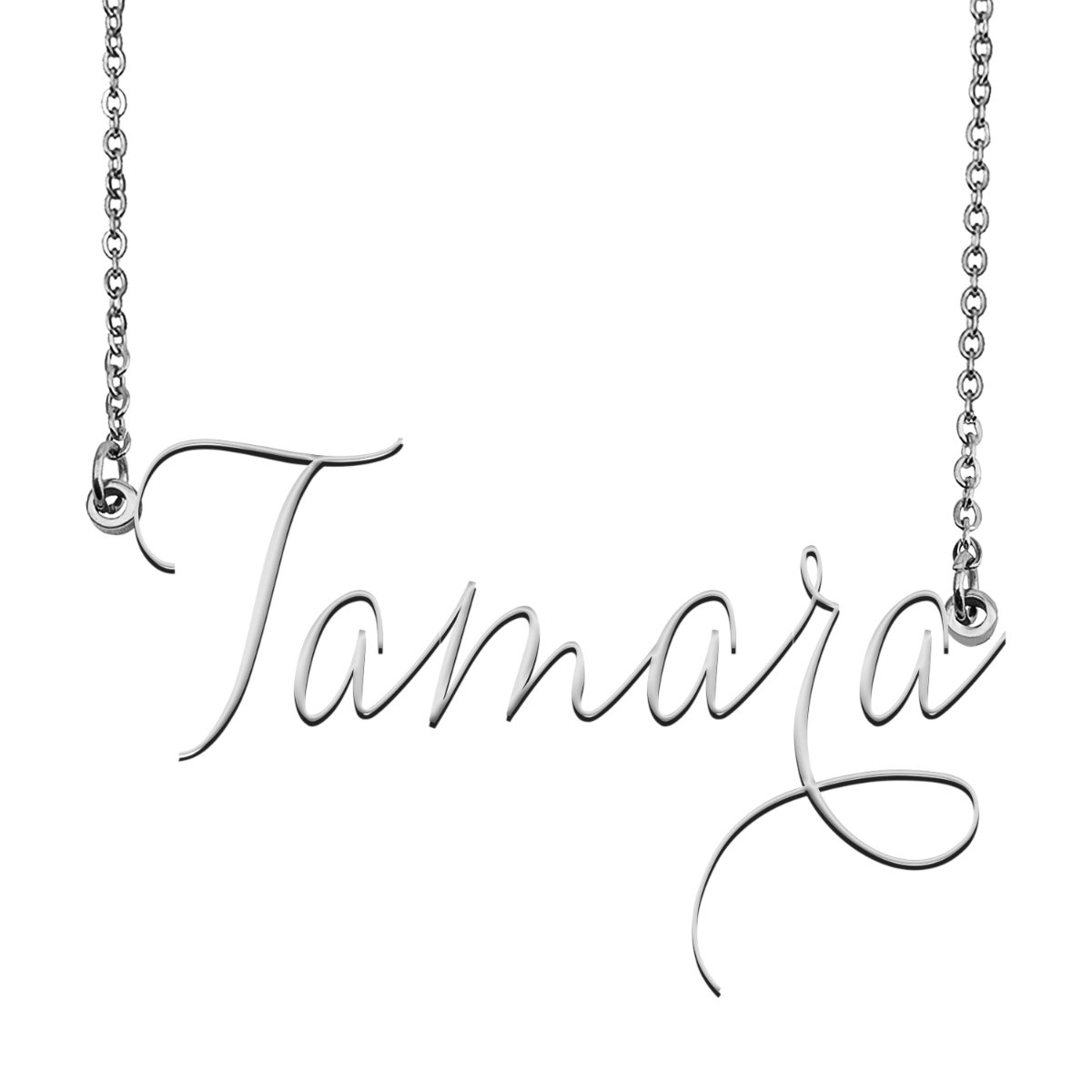 Tamara Name Necklace Custom Personalized Name Plate Jewelry for Birthday Christmas Gift