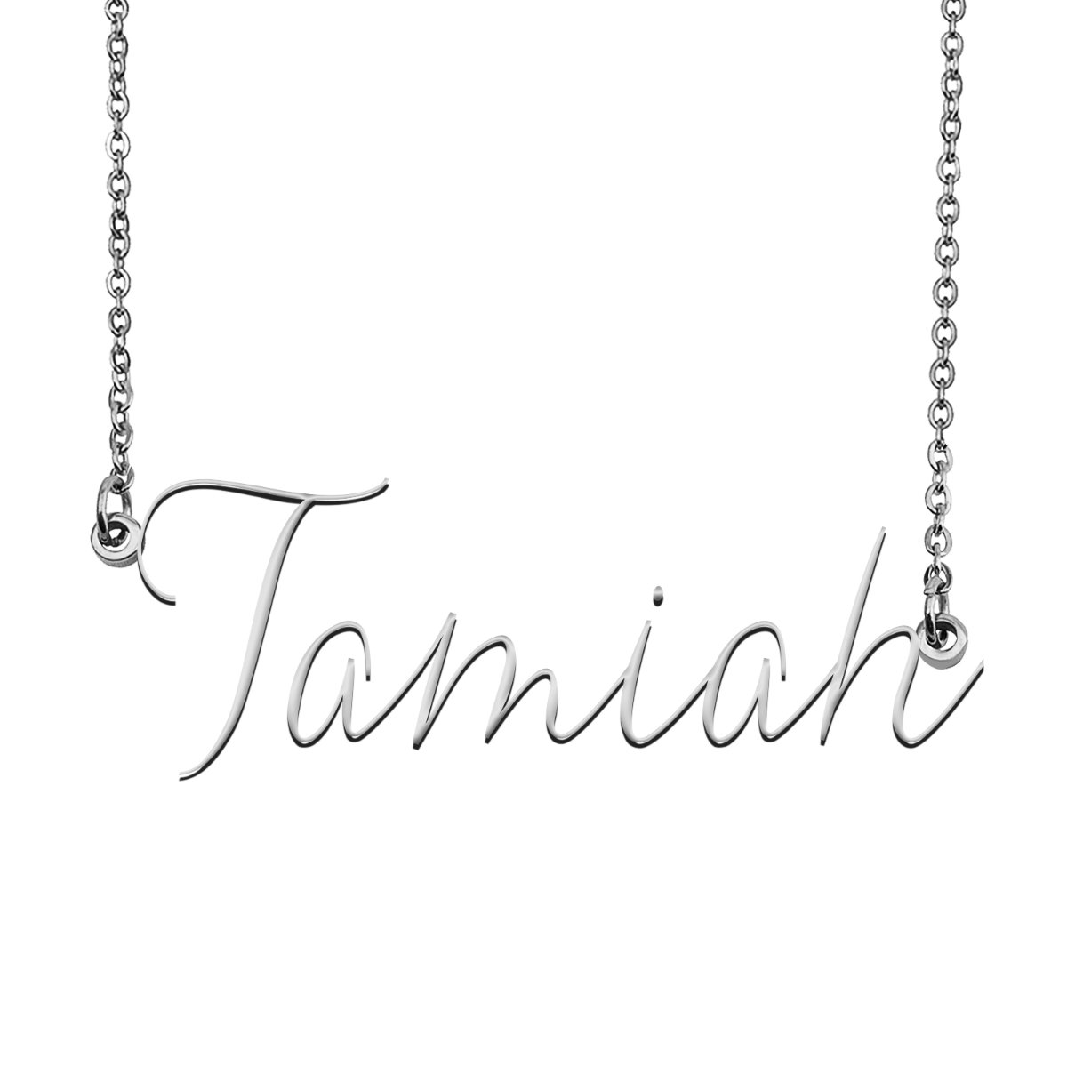 Tamiah Name Necklace Custom Personalized Name Plate Jewelry for ...