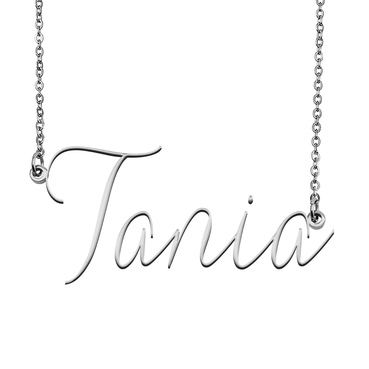 Tania Name Necklace Custom Personalized Name Plate Jewelry for Birthday ...