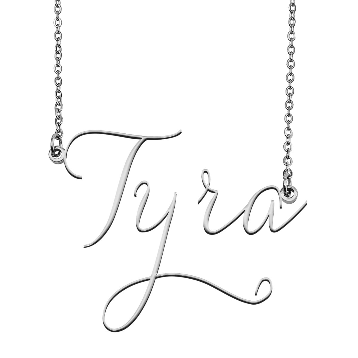 Tyra Name Necklace Custom Personalized Name Plate Jewelry ...