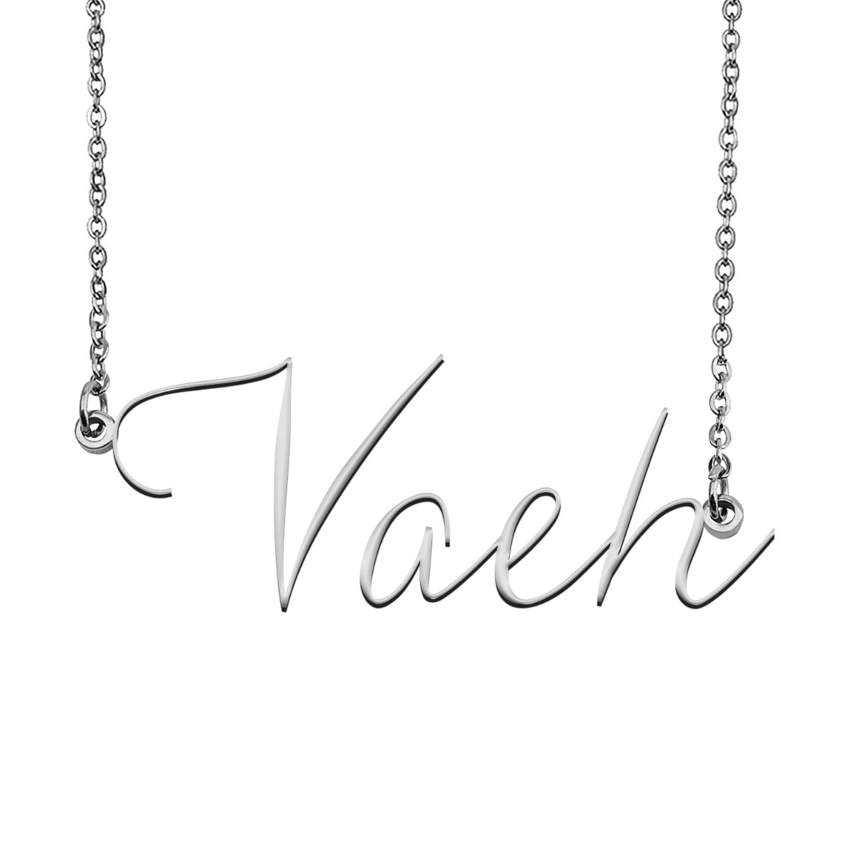 Vaeh Name Necklace Custom Personalized Name Plate Jewelry for Birthday ...