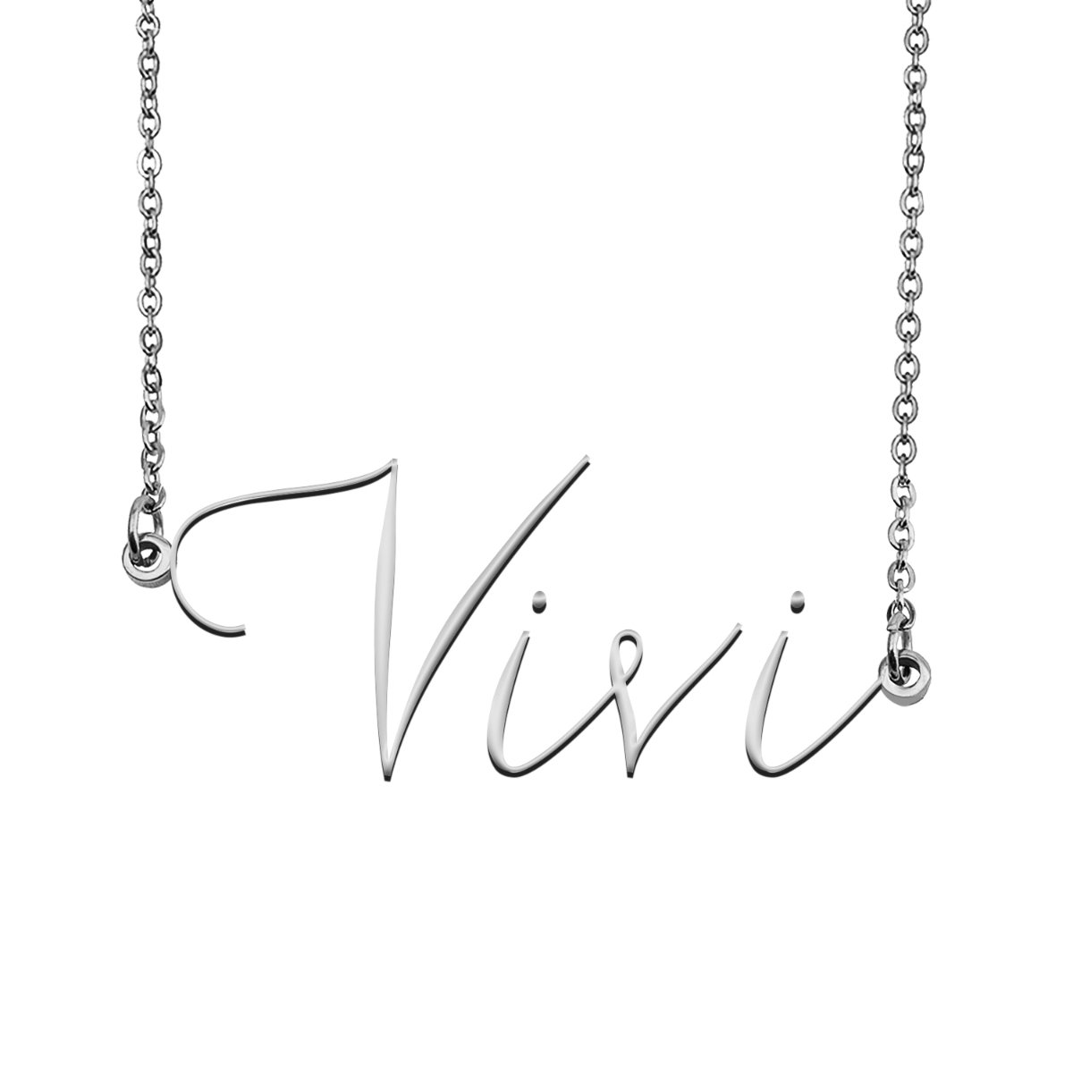 Vivi Name Necklace Custom Personalized Name Plate Jewelry for Birthday
