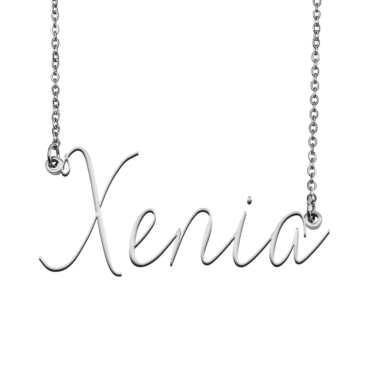 Xenia Name Necklace Custom Personalized Name Plate Jewelry for Birthday