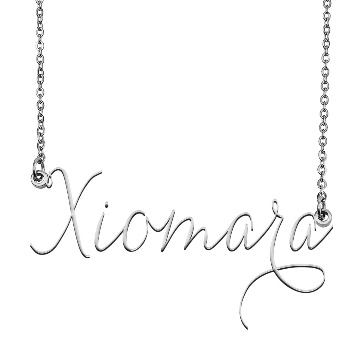 Xiomara Name Necklace Custom Personalized Name Plate Jewelry for