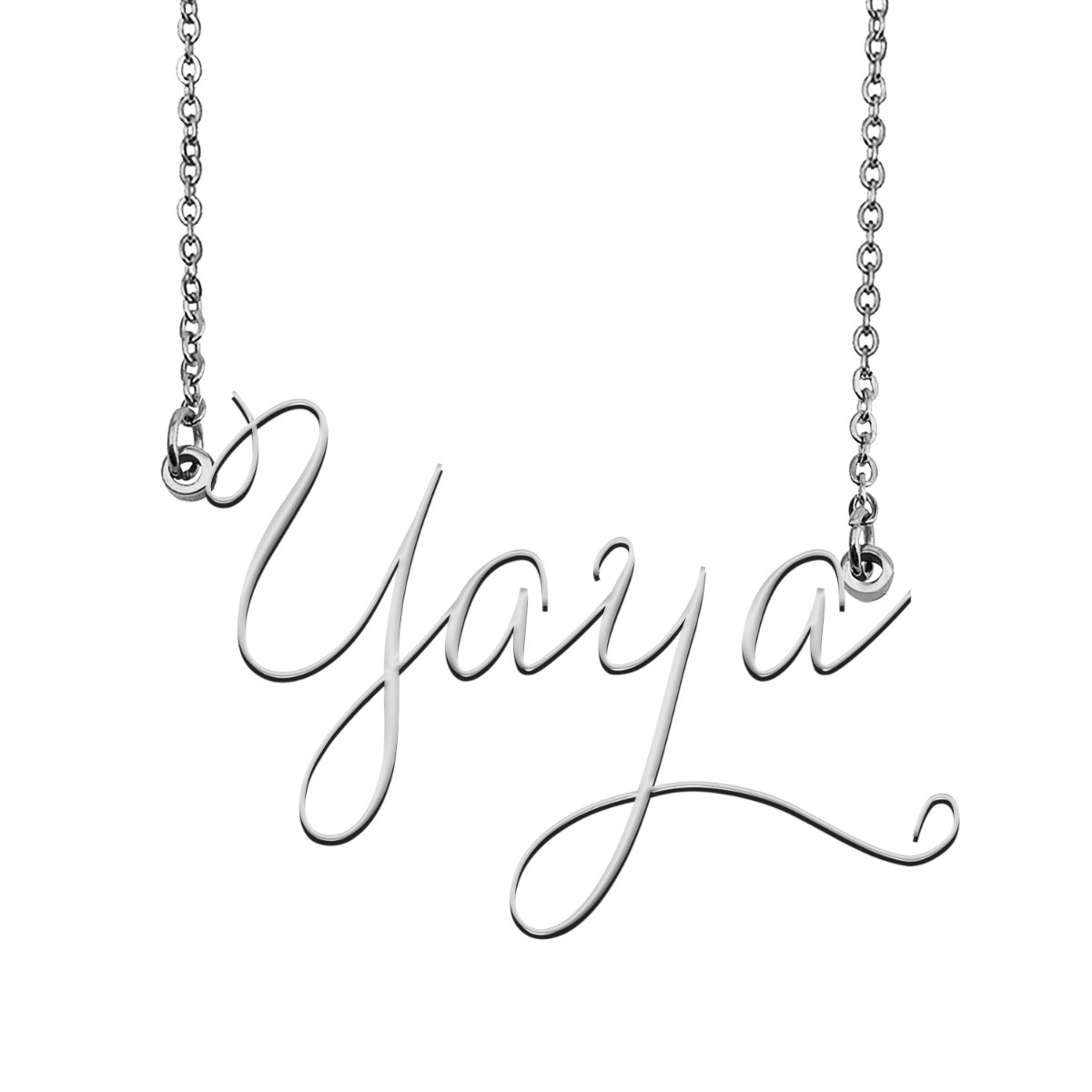 Yaya Name Necklace Custom Personalized Name Plate Jewelry for Birthday