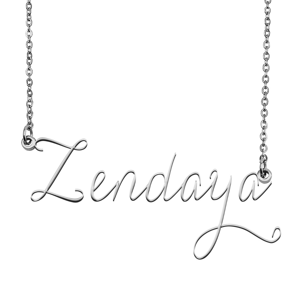 Zendaya Name Necklace Custom Personalized Name Plate Jewelry for